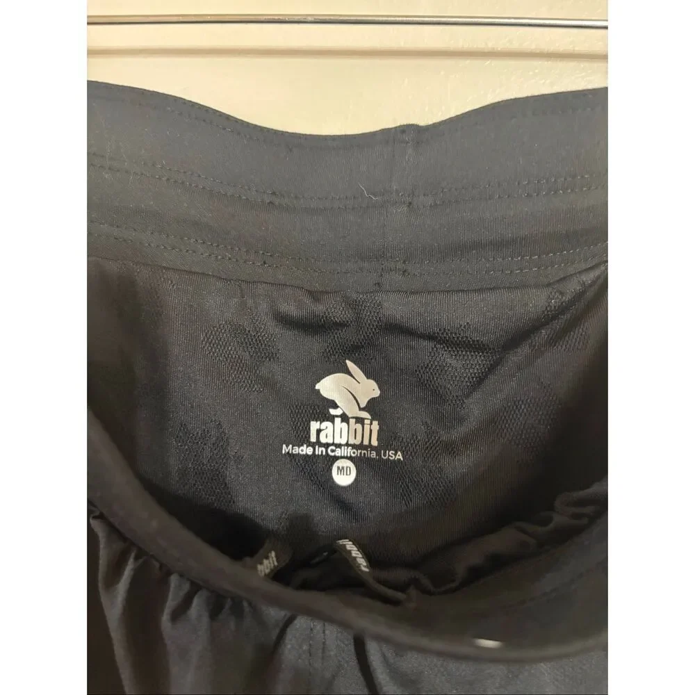 Rabbit Rabbit Rabbit Men's Black Athletic Shorts - Picture 4 of 11